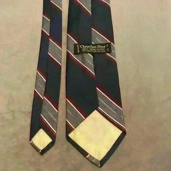 Christian Dior Necktie Polyester Silk Blend - Picture 4 of 8